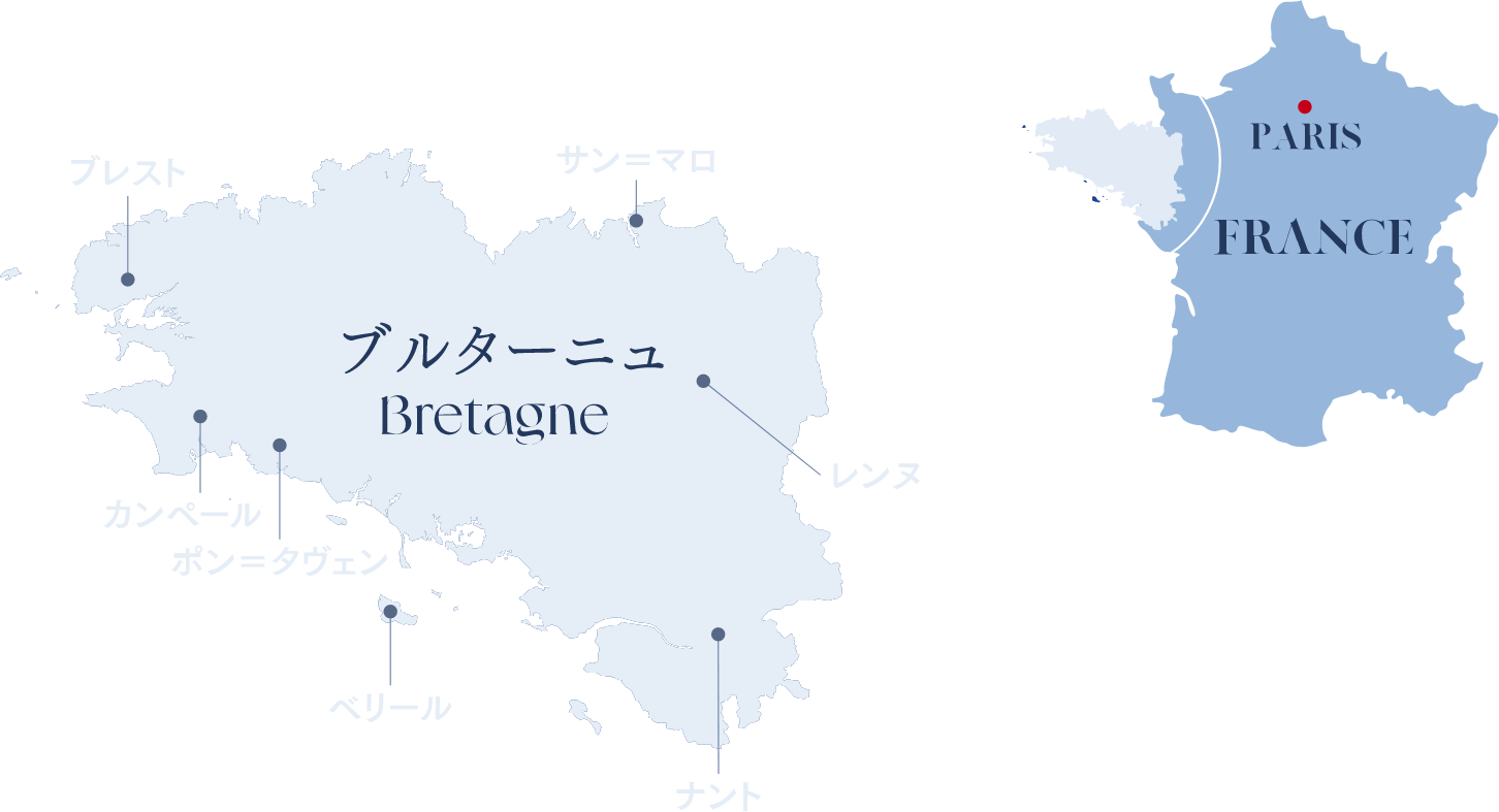 ブルターニュの地図